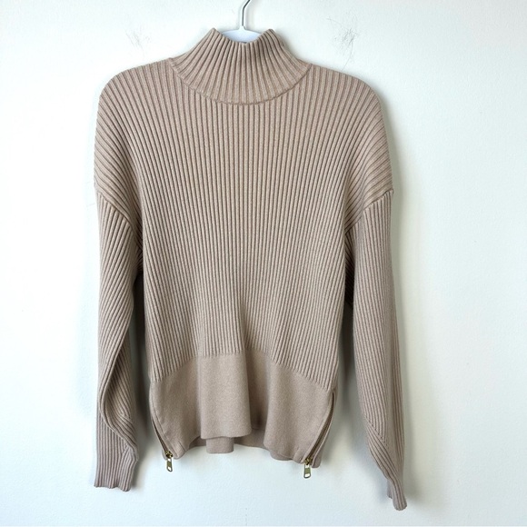 Varley Mayfair Mock Neck Sweater Cement Tan - Picture 4 of 11